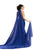 Johnathan Kayne - 9046 Jeweled High Halter Mermaid Gown With Cape In Blue