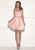 Tarik Ediz - 90478 Bedazzled Illusion Bateau Cocktail Dress In Pink