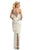 Johnathan Kayne - 9050 Embellished Halter Tiered Tassel Dress In White