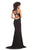 Johnathan Kayne - 9051 Bead Embellished Halter Trumpet Gown In Black