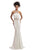 Johnathan Kayne - 9051 Bead Embellished Halter Trumpet Gown In White