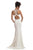 Johnathan Kayne - 9051 Bead Embellished Halter Trumpet Gown In White
