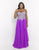 Blush Too - Embellished Strapless Chiffon A-line Evening Gown 9056W in Purple