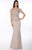 Daymor Couture - Embellished Strapless Gown with Bolero 906 in Neutral