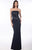 Daymor Couture - Embellished Strapless Gown with Bolero 906 in Gray