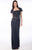 Daymor Couture - Embellished Strapless Gown with Bolero 906 in Gray