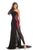 Johnathan Kayne - 9061 Beaded Asymmetrical Jumpsuit with Overskirt In Black and Pink