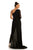 Johnathan Kayne - 9061 Beaded Asymmetrical Jumpsuit with Overskirt In Black and Blue