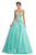 Johnathan Kayne - 9063 Beaded Sweetheart Pleated Ballgown In Blue