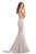 Johnathan Kayne - 9068 Bead Embellished Sweetheart Mermaid Dress In Silver