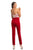 Johnathan Kayne - 9069 Bejeweled Sweetheart Stretch Velvet Jumpsuit In Red