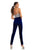 Johnathan Kayne - 9069 Bejeweled Sweetheart Stretch Velvet Jumpsuit In Blue