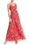 Nanette Nanette Lepo - NX8S19J22 Printed V-neck Long A-line Dress In Red and Print