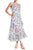 Nanette Nanette Lepo - NX8S19J05 Printed V-neck A-line Dress In Blue and Multi-Color