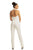 Johnathan Kayne - 9082 Embellished Halter V-neck Fitted Jumpsuit In White