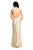 Tadashi Shoji - Sequined Plunging Halter Dress In Neutral