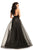 Johnathan Kayne - 9092 High Halter Open Back Ballgown In Black