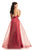 Johnathan Kayne - 9092 High Halter Open Back Ballgown In Red