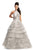 Johnathan Kayne - 9093 High Halter Tiered Ballgown In Gray