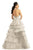 Johnathan Kayne - 9093 High Halter Tiered Ballgown In Gray