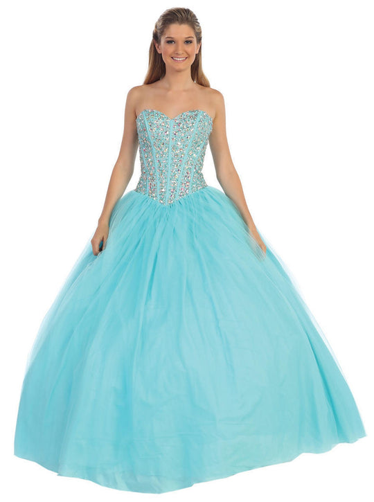 Dancing Queen - 9094 Embellished Sweetheart Evening Gown