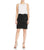 Aidan Mattox - Boat Neck Chiffon Mesh Cocktail Dress 54471840 in White and Black