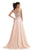 Johnathan Kayne - 9096 Beaded Embroidery Gown with Overskirt In Pink