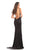 Johnathan Kayne - 9098 Sequined Fitted Sheath Evening Gown In Black
