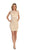 Dancing Queen - 9099 Sheer Lace Appliqued Sheath Homecoming Dress In Nude
