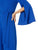 Taylor - 1140MJ V Neck Split Flared Long Sleeved Solid Jersey Jumpsuit In Blue