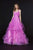 Angela & Alison - 91003 Asymmetrical Hemmed Glitter Ballgown In Purple