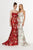 Angela & Alison - 91007 Allover Sequin Floral Motif Mermaid Gown