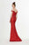 Angela & Alison - 91010 Sequin Embellished Off Shoulder Two-Piece Gown In Red