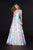 Angela & Alison - 91017 Sequined Strapless A-Line Gown In Pink