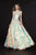 Angela & Alison - 91017 Sequined Strapless A-Line Gown In Yellow