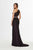 Angela & Alison - 91018 Asymmetrical Cutout Glitter Gown In Purple