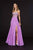 Angela & Alison - 91020 Strapless Illusion Corset High Slit Gown In Purple