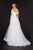 Angela & Alison - 91030 Off Shoulder Glitter A-Line Gown In White