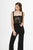 Angela & Alison - 91033 Lace Straight Across Neck Pantsuit In Black