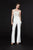 Angela & Alison - 91033 Lace Straight Across Neck Pantsuit In White