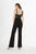 Angela & Alison - 91033 Lace Straight Across Neck Pantsuit In Black