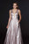 Angela & Alison - 91034 Plunging V-Neck Pleated A-Line Gown In Pink