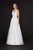 Angela & Alison - 91036 Grecian Style Rhinestone Ornate A-Line Gown In White