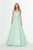 Angela & Alison - 91039 Strapless Pleated A-Line Dress In Green