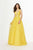 Angela & Alison - 91043 Beaded Plunging V-Neck Ballgown In Yellow