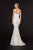 Angela & Alison - 91056 Sequined Sweetheart Fitted Evening Gown In White