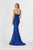 Angela & Alison - 91056 Sequined Sweetheart Fitted Evening Gown In Blue