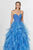 Angela & Alison - 91058 Embellished Sweetheart Ruffled Ballgown In Blue