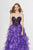Angela & Alison - 91058 Embellished Sweetheart Ruffled Ballgown In Purple