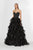 Angela & Alison - 91058 Embellished Sweetheart Ruffled Ballgown In Black